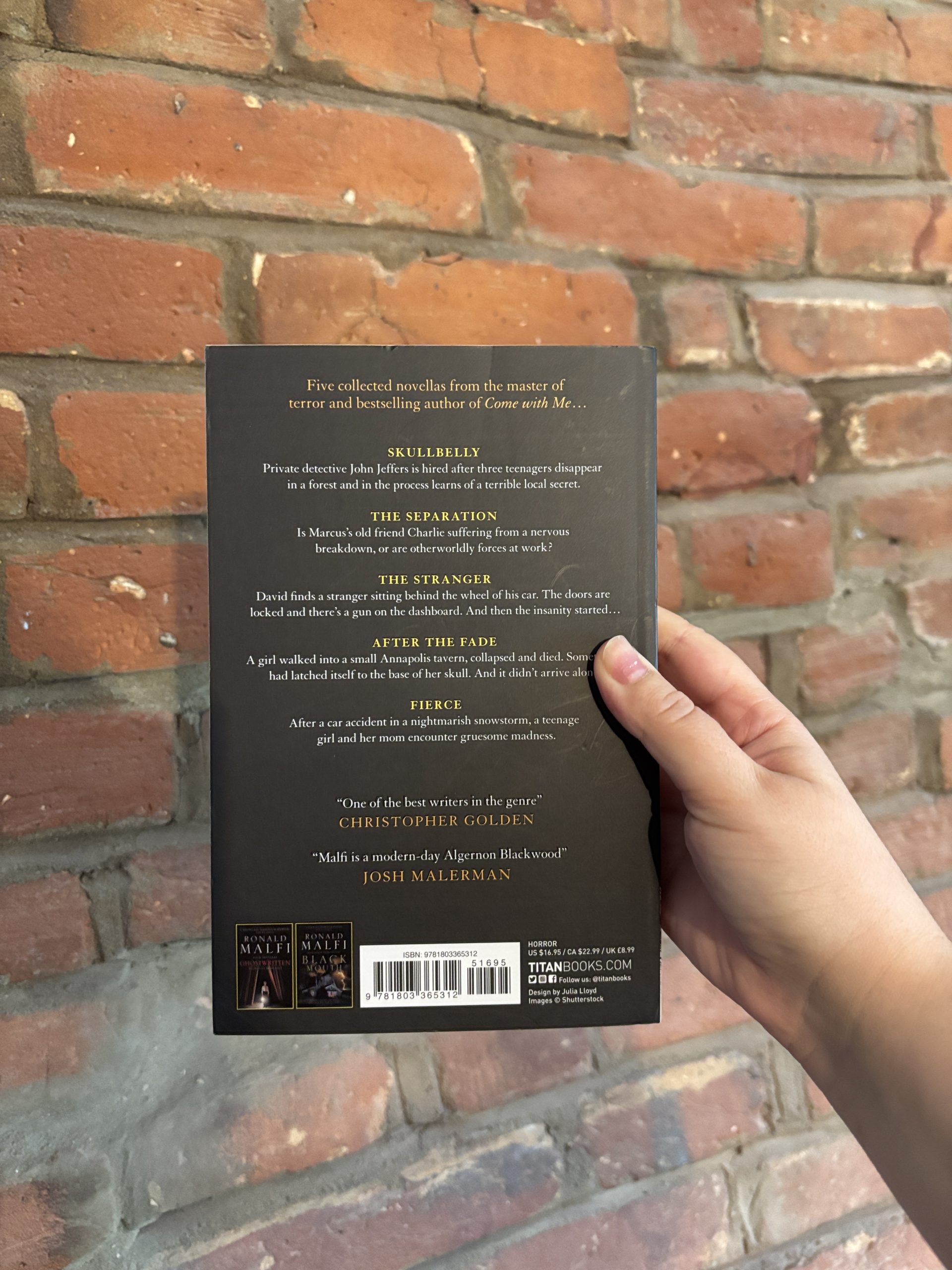 Ronald Malfi They Lurk Book Back Cover