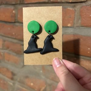 Witches hat polymer clay earrings