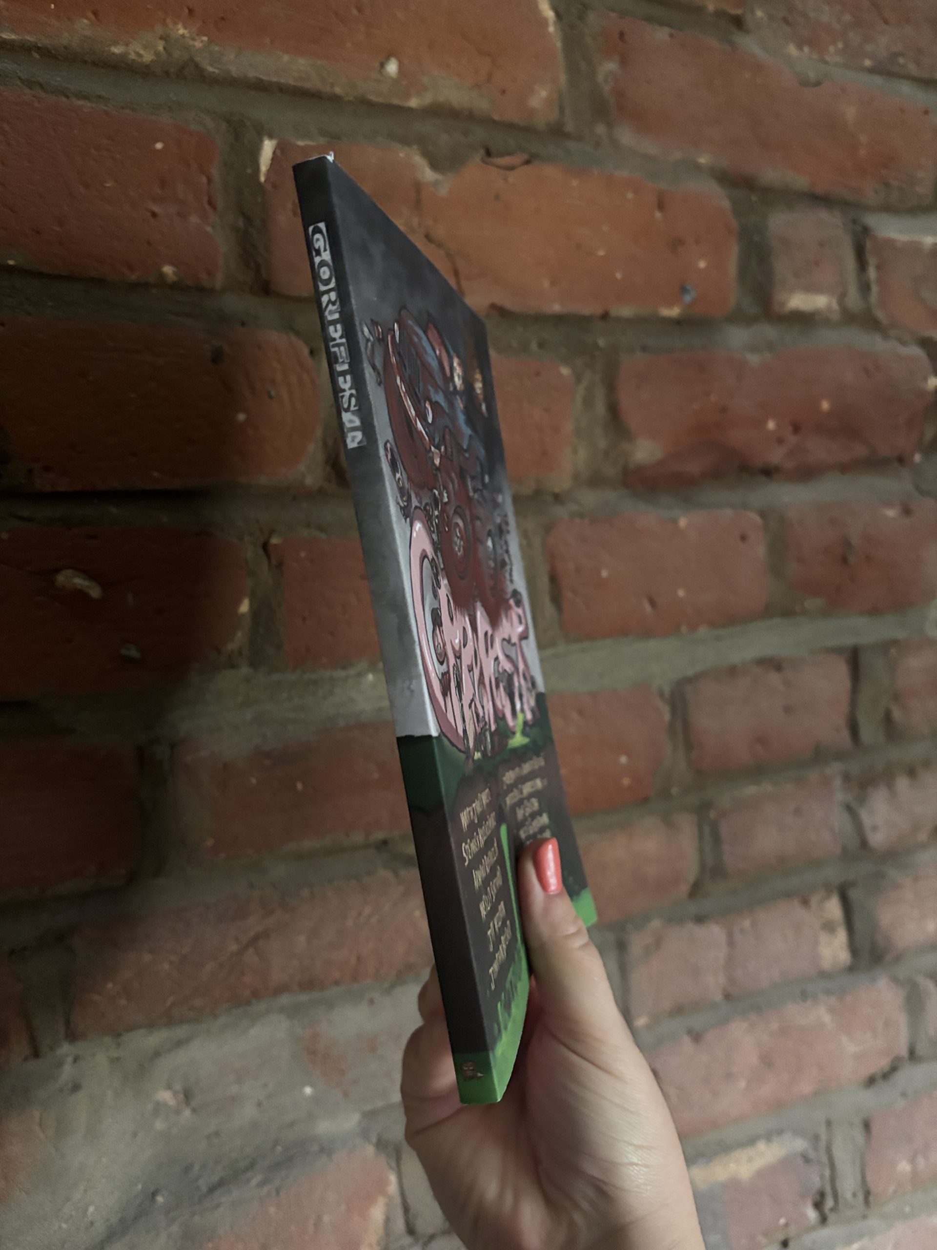 Gorefest Extreme Horror anthology book spine
