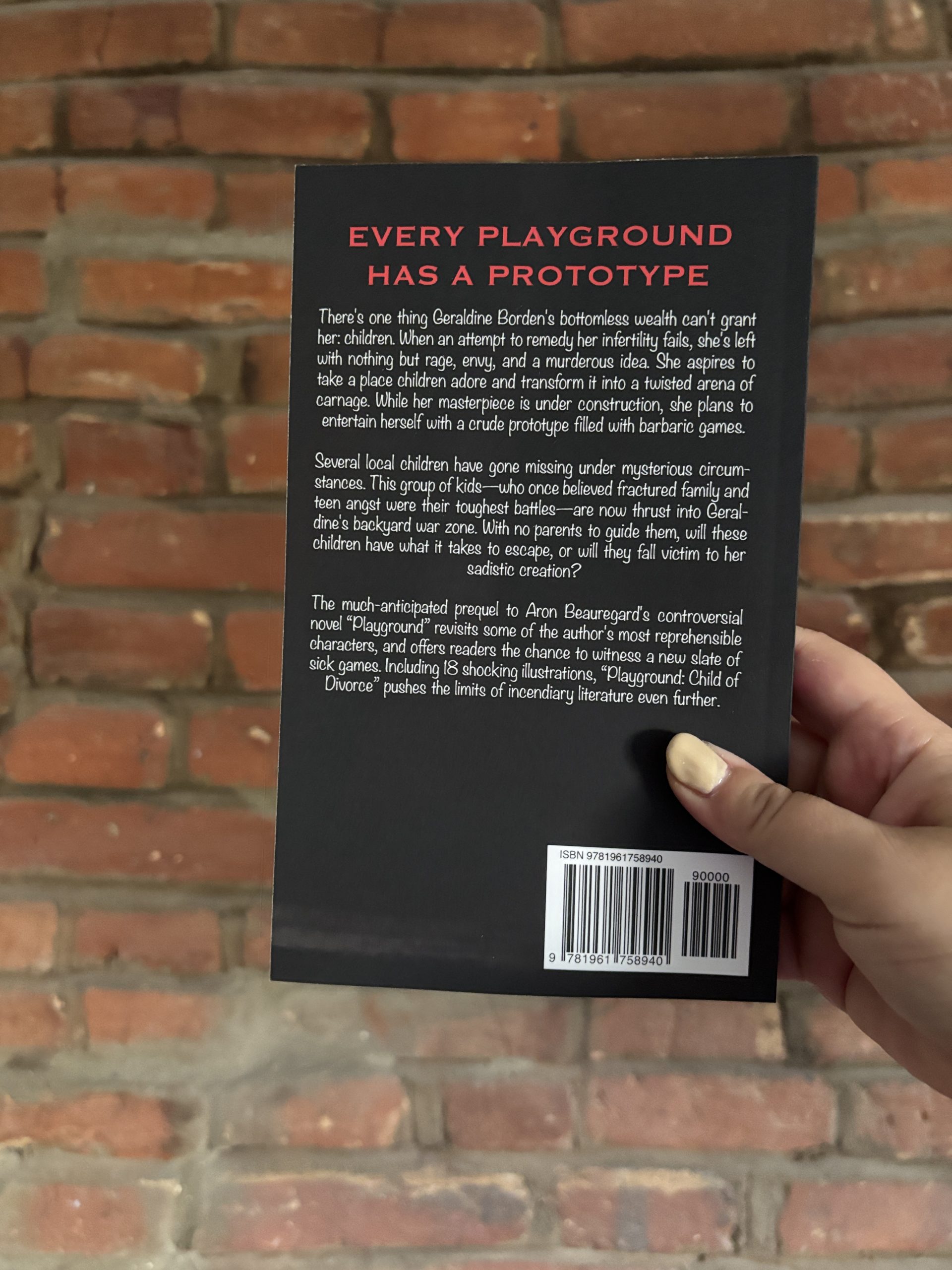 Playground: Child of Divorce Aron Beauregard back cover