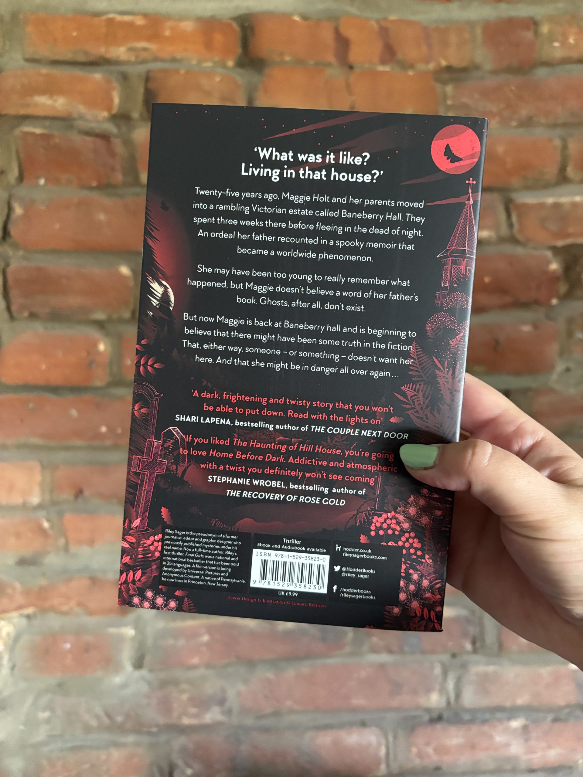 Home Before Dark Riley Sagar back cover