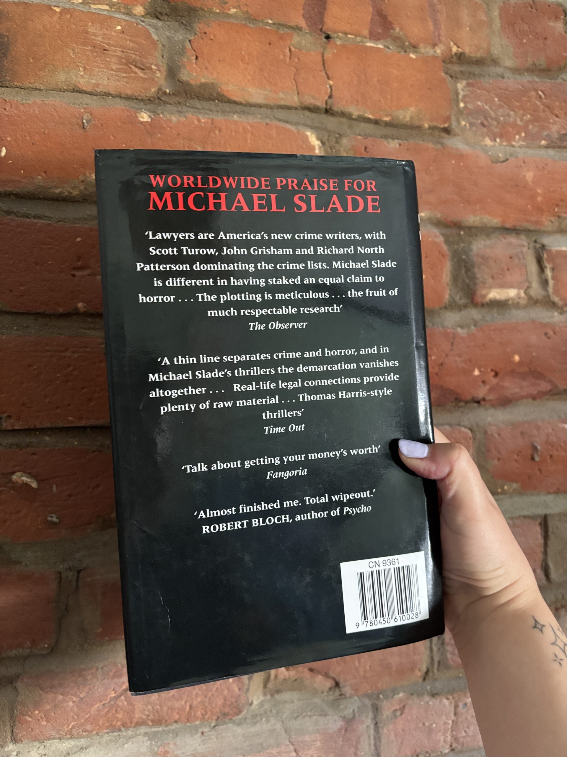 Ripper by Michael Slade secondhand back cover