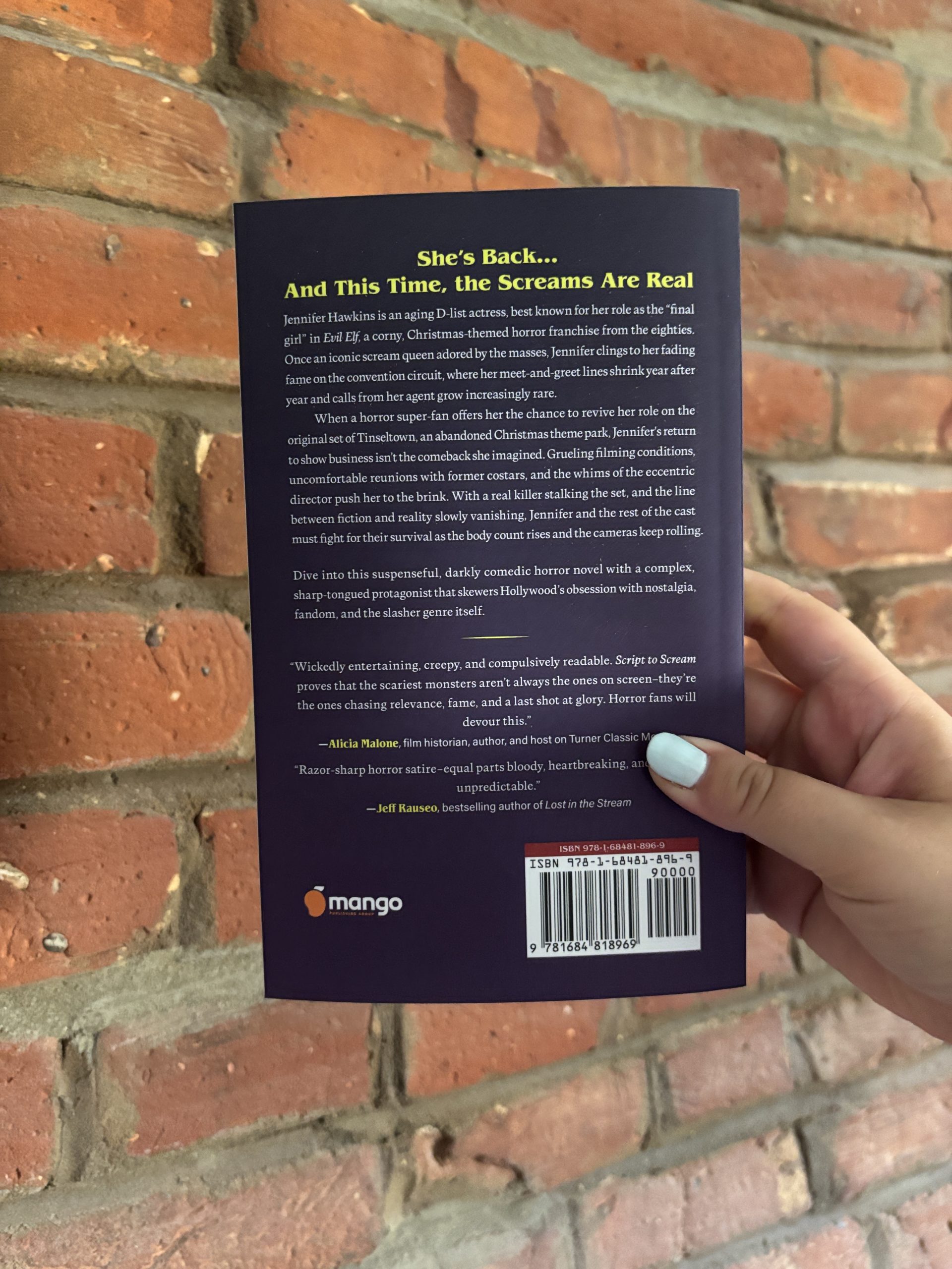 Script to Scream James and Lydia Hicks back cover
