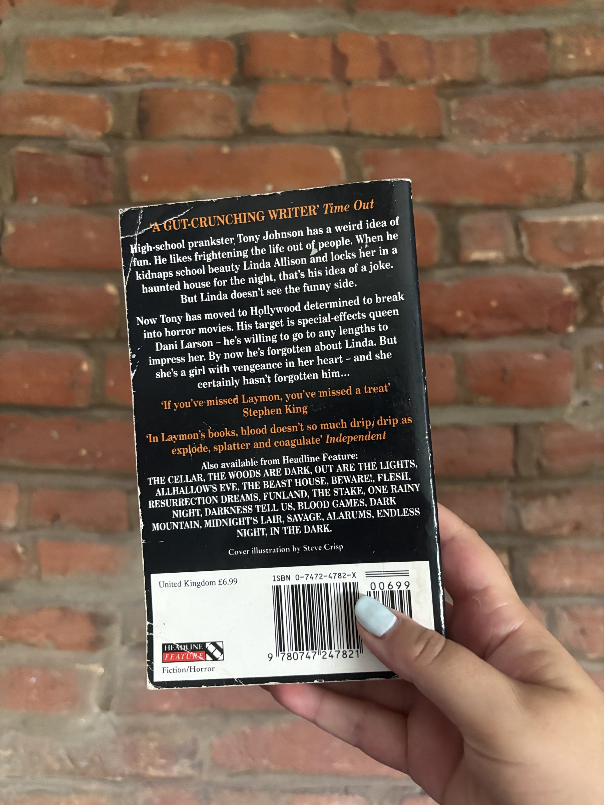 Richard Laymon Night Show secondhand back cover