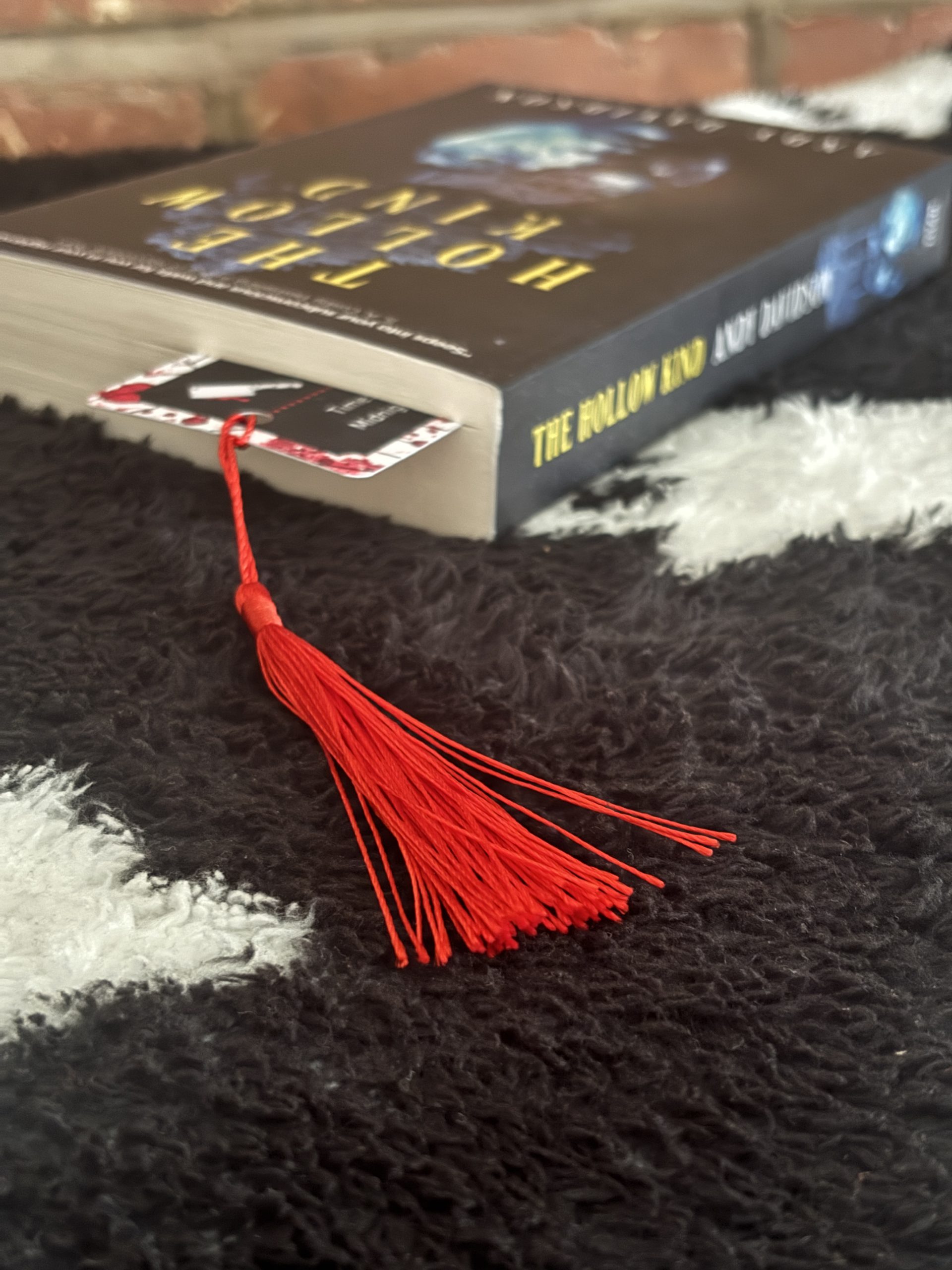 Horror bookmark in book