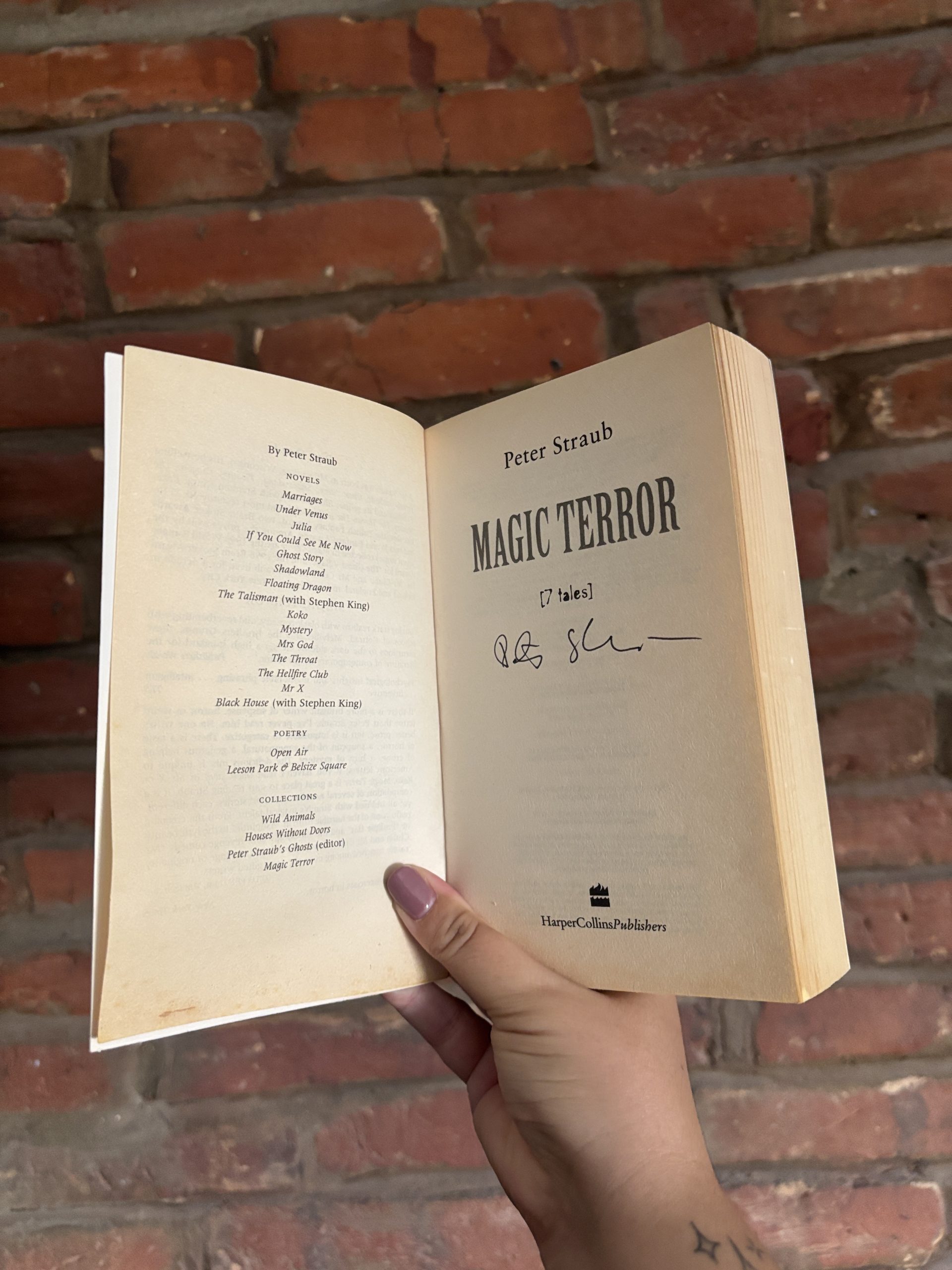 Magic Terror by Peter Straub signed copy